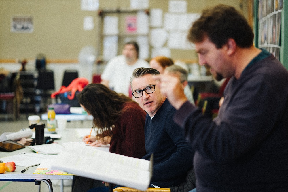 James Brining and Robert Howarth in rehearsal for The Magic Flute