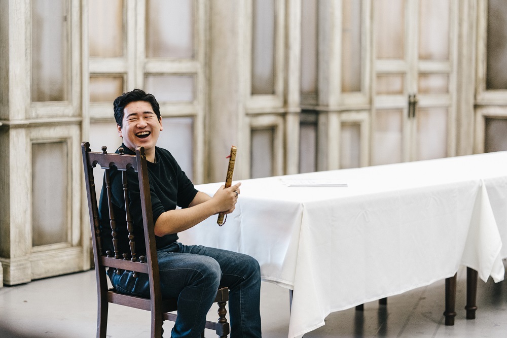 Kang Wang in rehearsal for Opera North's The Magic Flute