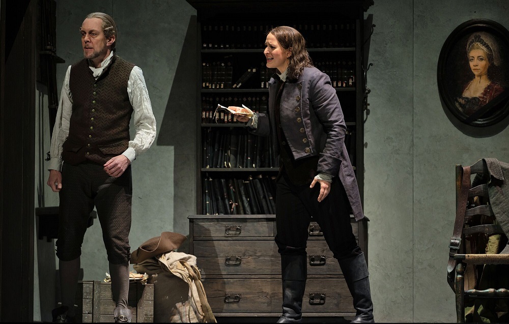 Georg Zeppenfeld and Lise Davidsen in Royal Opera Fidelio