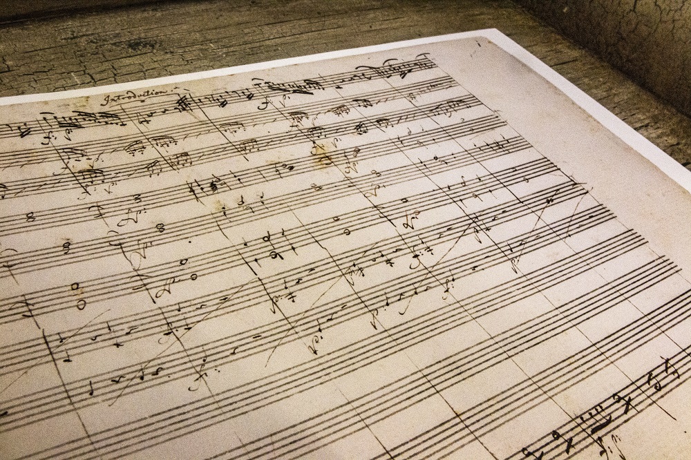 Facsimile of Mozart manuscript for The Magic Flute