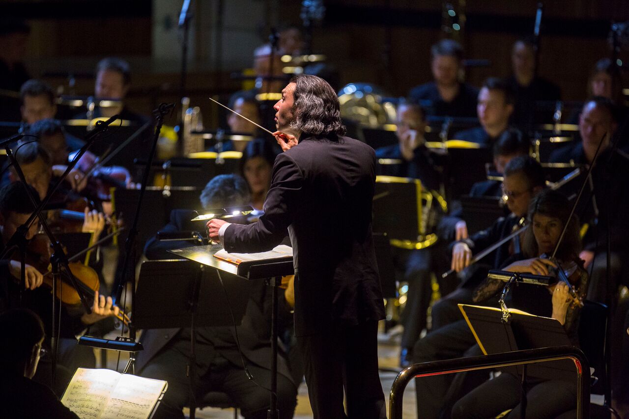 Vladimir Jurowski conducting the London Philharmonic Orchestra in Rheingold