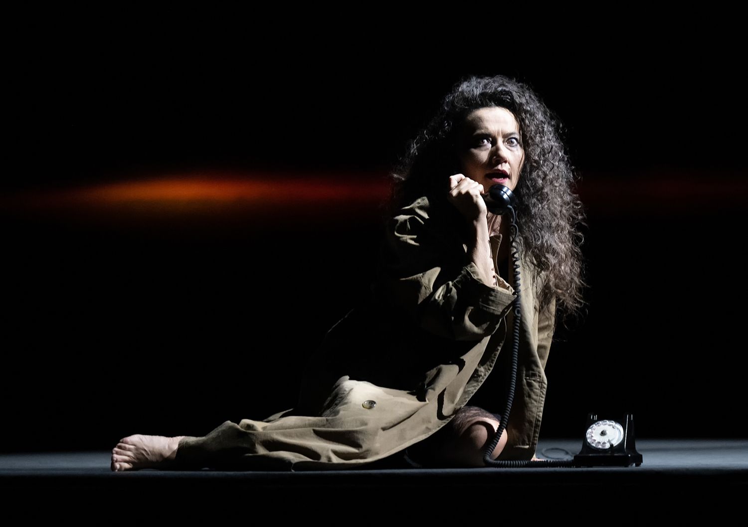 Stephanie d'Oustrac as Elle in 'La voix humaine'
