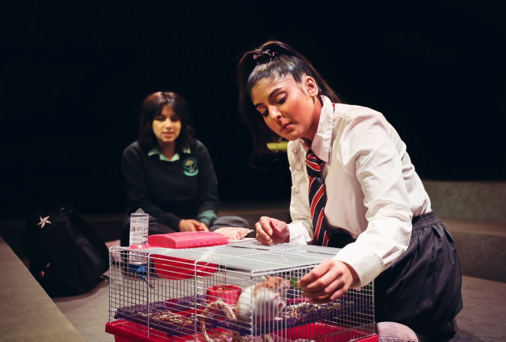 Safiyya Ingar (L) and Anoushka Chadha in Two Billion Beats at the Orange Tree Theatre