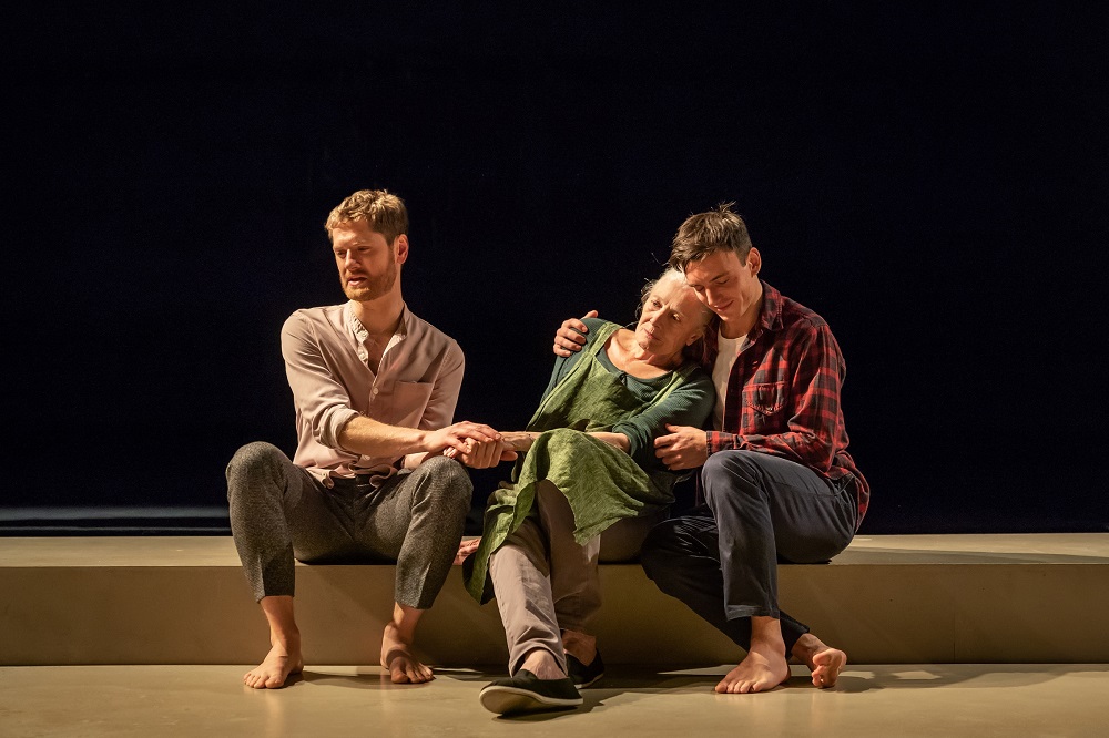 Kyle Soller, Vanessa Redgrave and Samuel H Levine in The Inheritance