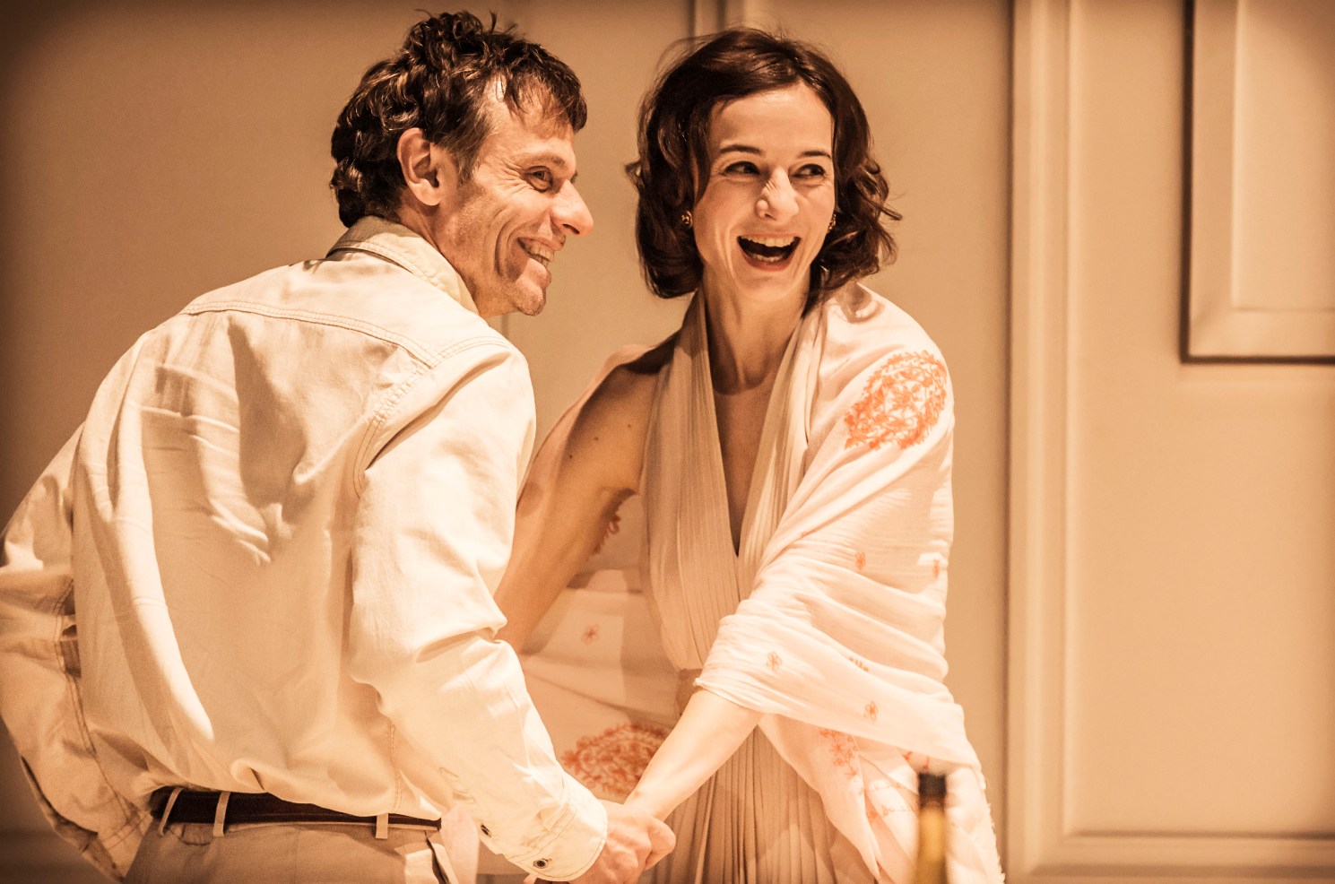 Christophe Gregoire and Camille Cayol in Cheek by Jowl's Ubu Roi, photo by Johan Persson