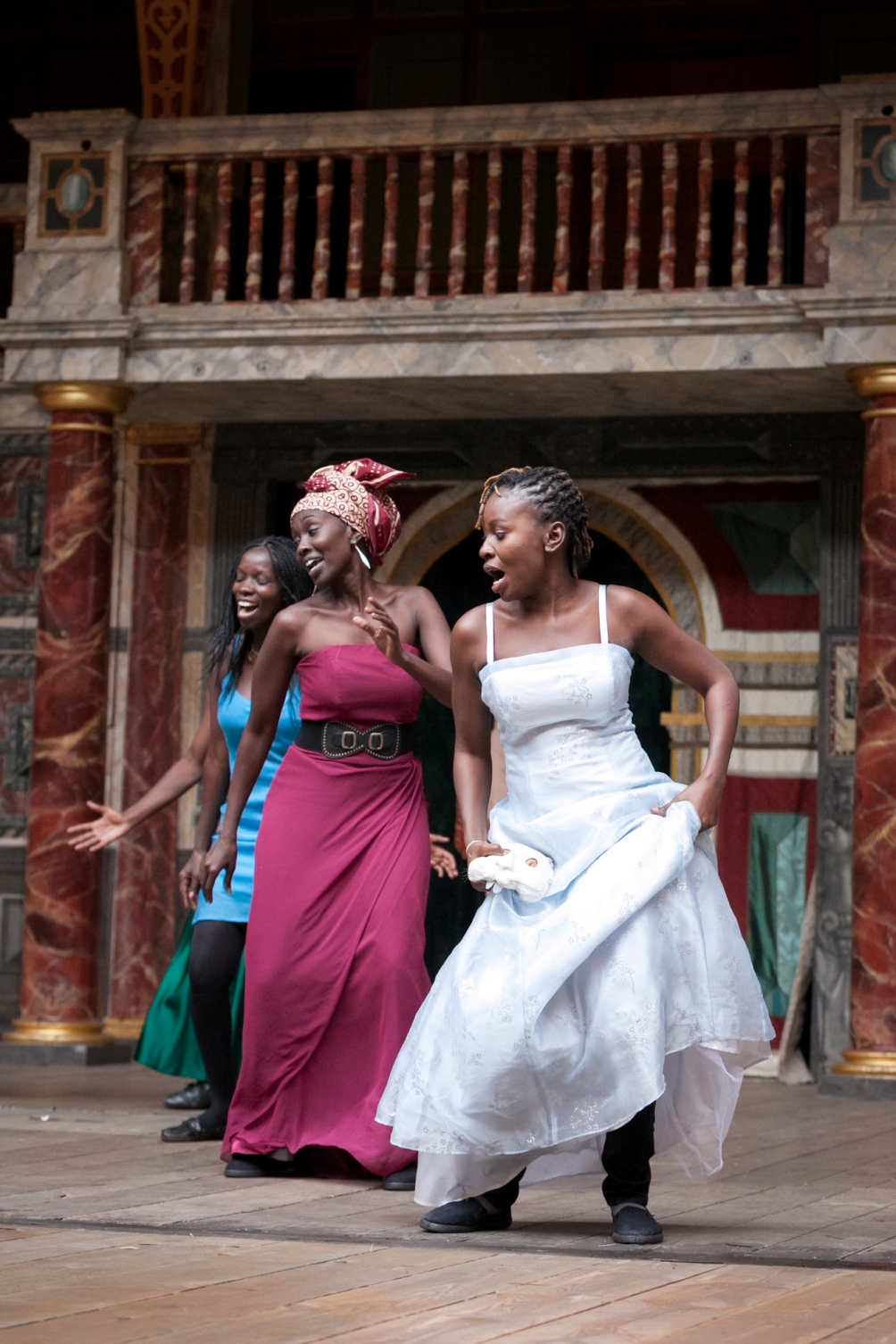 Lydiah Gitachu, Chichi Seii and Sharon Nanjos in The Merry Wives of Windsor