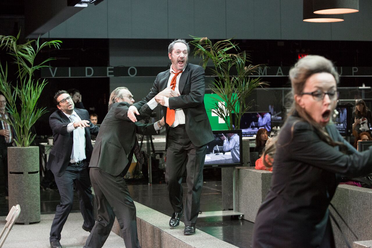 Scene from Toneelgroep's Julius Caesar, Roman Tragedies, Toneelgroep Amsterdam, Barbican