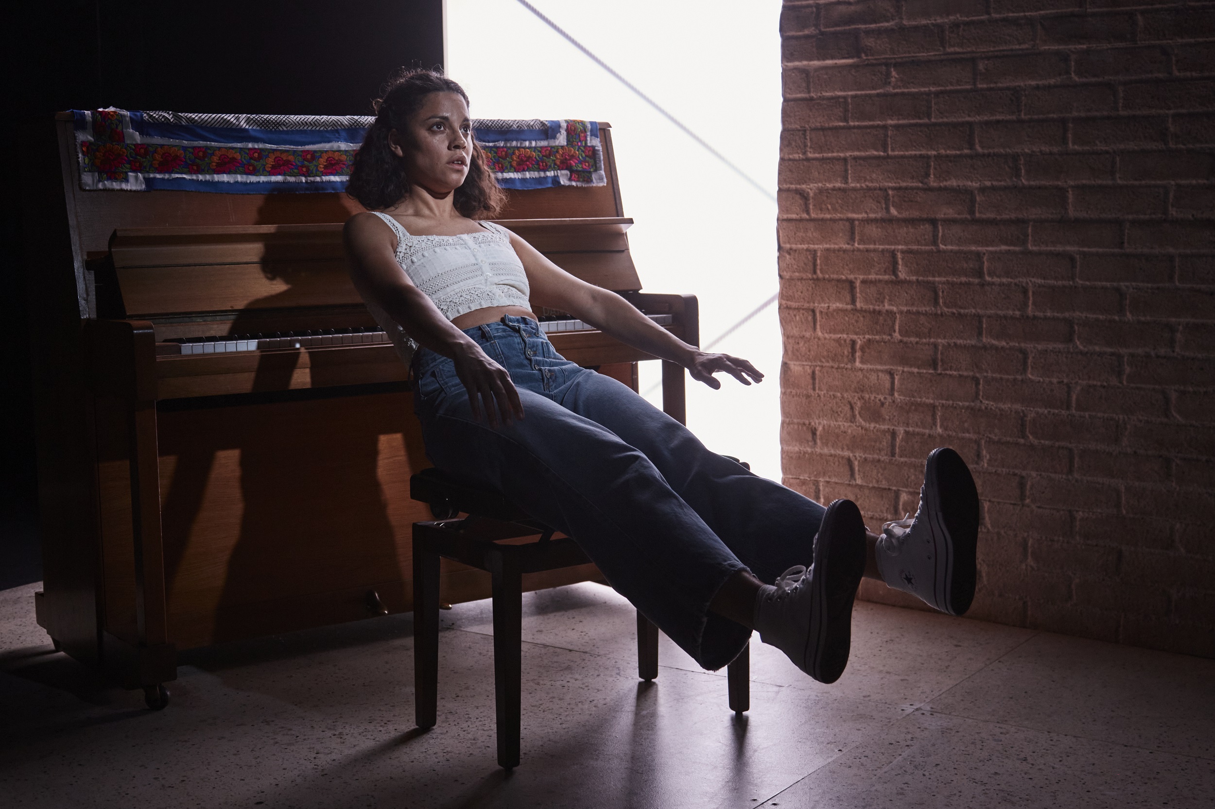 Anoushka Lucas in Elephant at Bush Theatre. Photo: Henri T