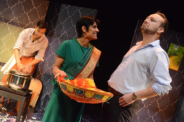 Syreeta Kumar as Aya and Phillip Edgerly as Jerome in The Husbands