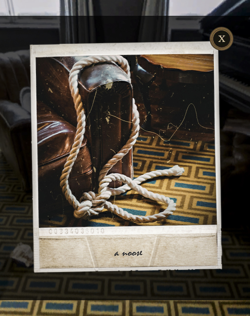 A still from Sherlock Holmes: An Online Adventure showing a noose