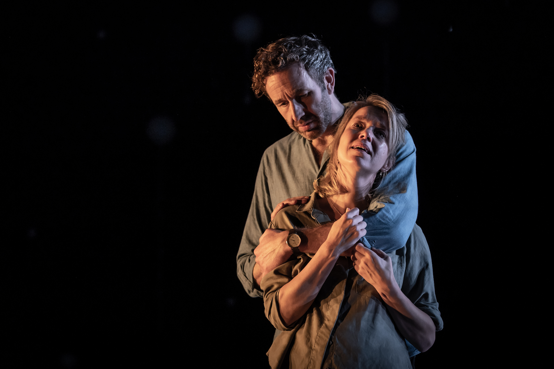 Chris O'Dowd, Anna Maxwell Martin, Constellations, Vaudeville, pic Marc Brenner