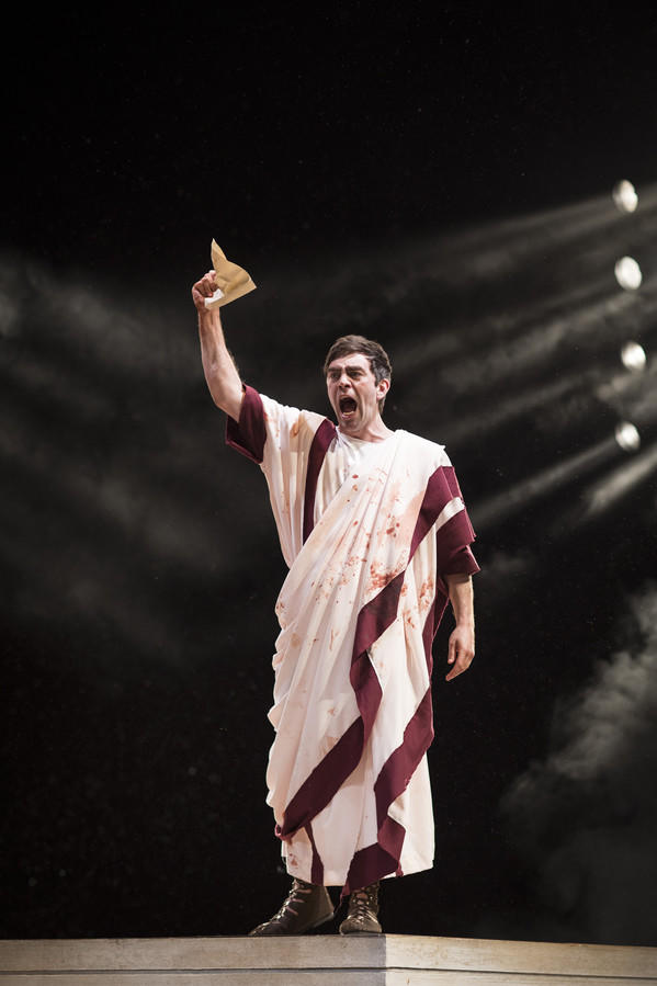 James Corrigan as Mark Antony in the RSC's Julius Caesar