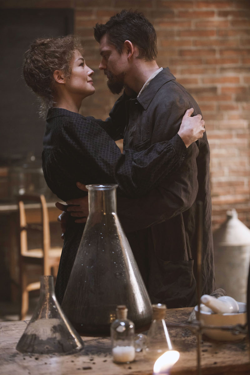 Rosamund Pike and Sam Riley as Marie and Pierre Curie in Radioactive