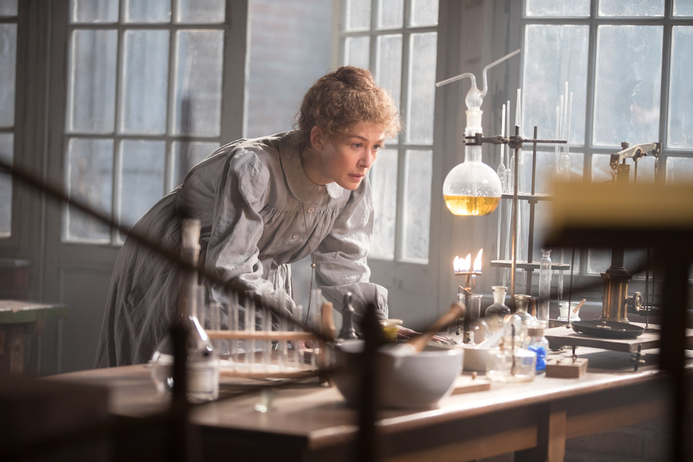 Rosamund Pike as Marie Curie in Radioactive