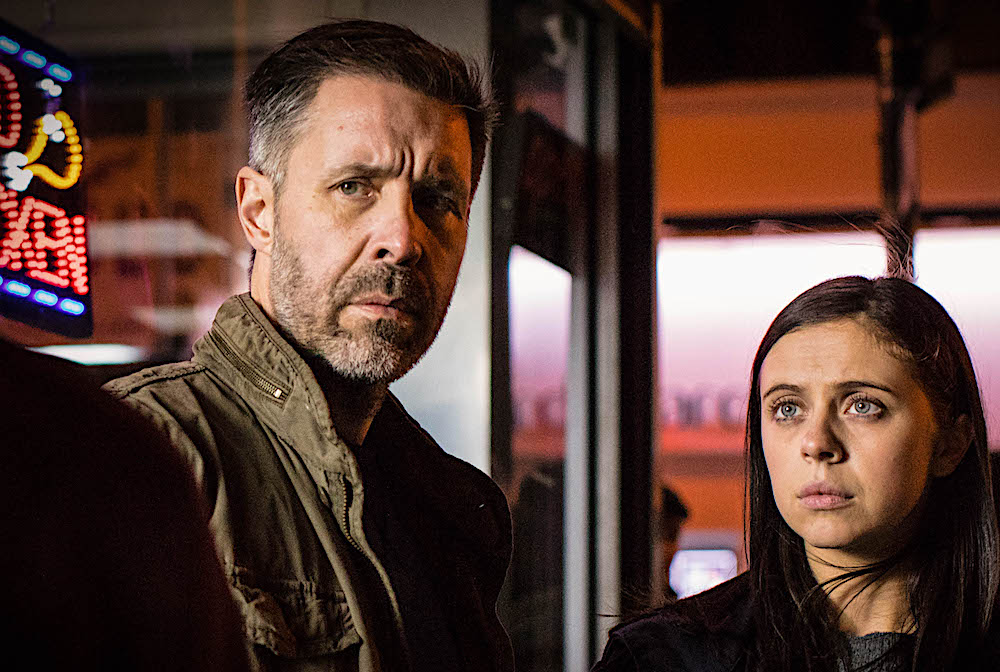 Paddy Considine and Bel Powley in Informer