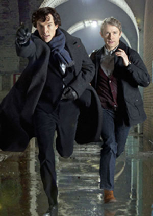 Benedict Cumberbatch and Martin Freeman in Sherlock