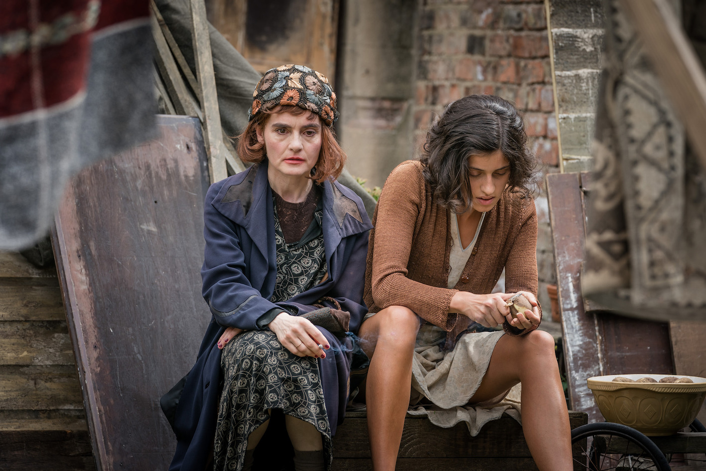 Shirley Henderson and Anya Chalotra in The ABC Murders