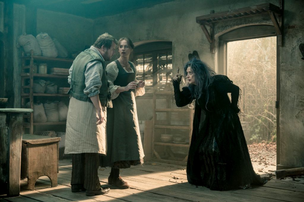 Meryl Streep (right) onscreen in Into the Woods