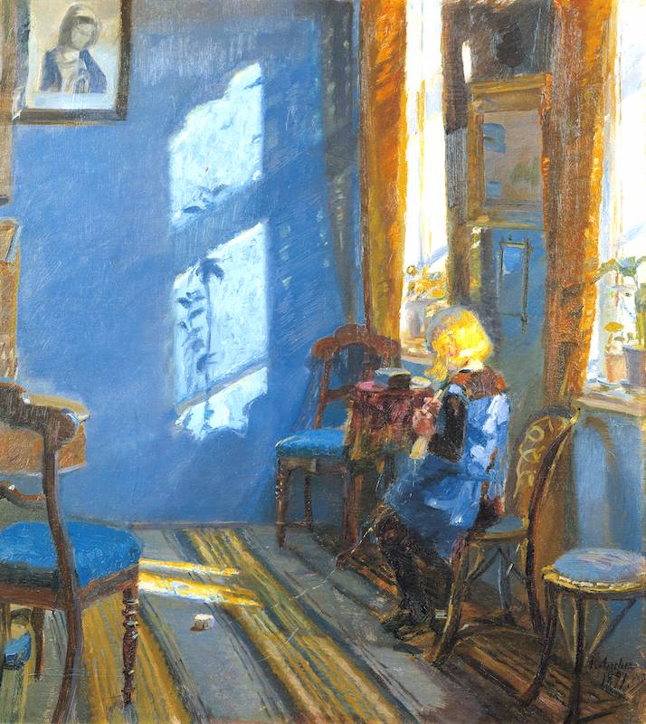 Anna Ancher, Sunlight in the blue room, 1891. Oil on canvas. Image courtesy of Skagens Museum
