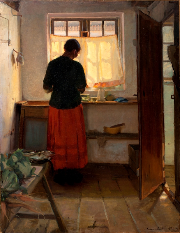 Anna Ancher, The Maid in the Kitchen, 1883 – 1886. Courtesy of The Hirschsprung Collection