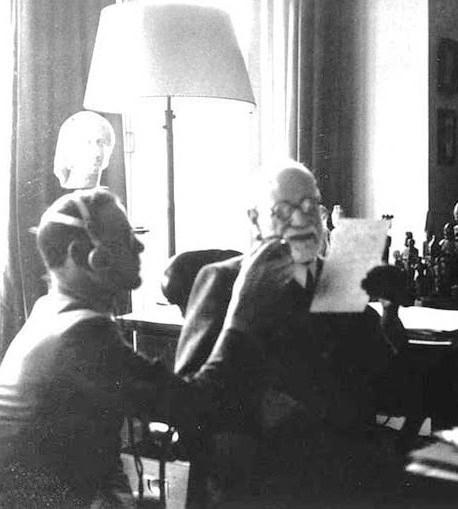 Sigmund Freud, with a man from the BBC: the only voice recording Freud ever made was for the corporation