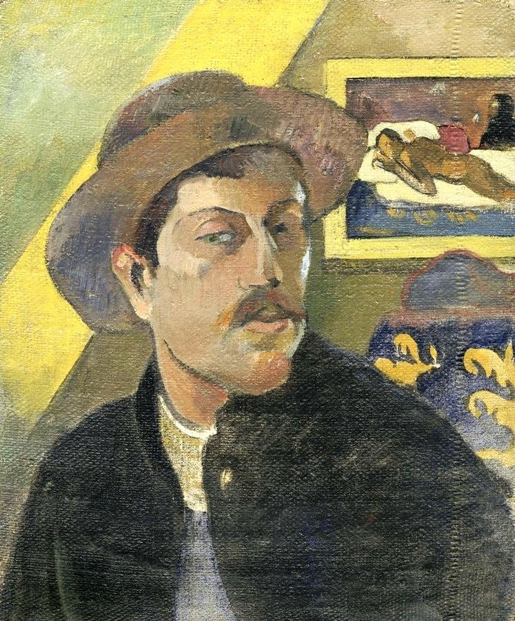 'Self-portrait with Manao tu papau' by Paul Gauguin 