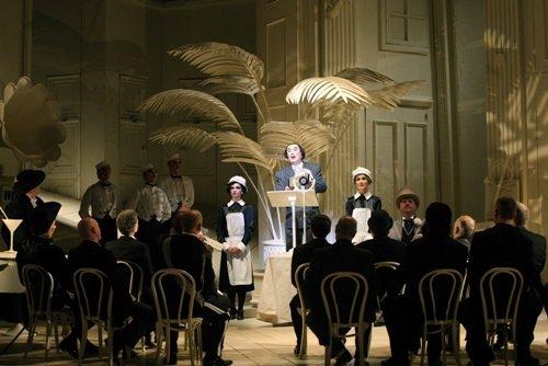 Suart's Ko-Ko reads his little list at the last ENO revival of  Jonathan Miller's Mikado, 2007