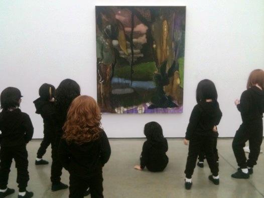 'They Teach us Nothing': The Chapman children gather round an artwork