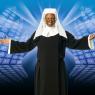 Whooping it up: the one-time star of the two 'Sister Act' movies makes her London stage debut in a role originated by Maggie Smith