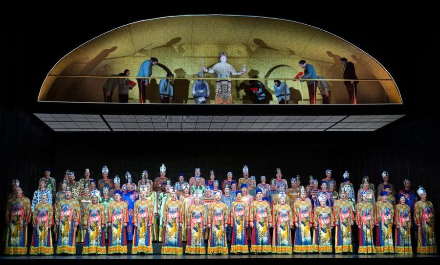Coronation Scene in the Royal Opera Boris Godunov