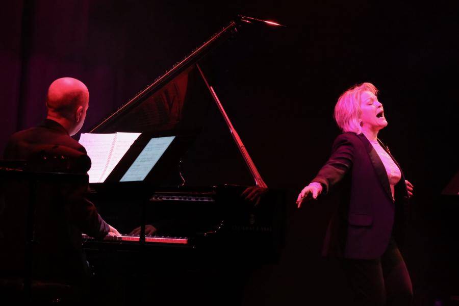 Huw Watkins and Lucy Schaufer