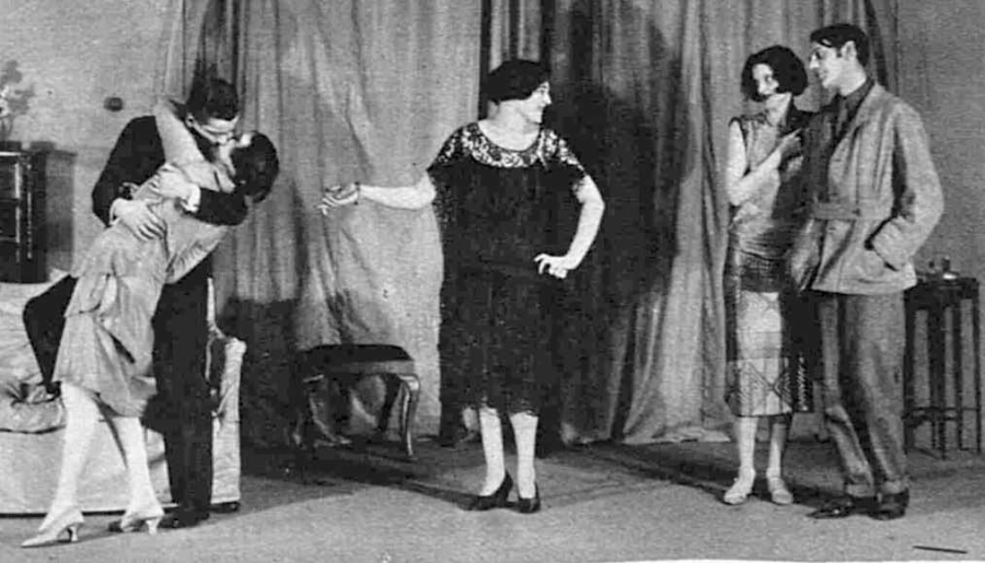 Original production, 1926: from left: Sheila and Keld, Olive, Naomi and Edmund