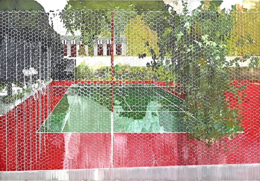 Hurvin Anderson, Country Club: Chicken Wire, 2008. Private Collection