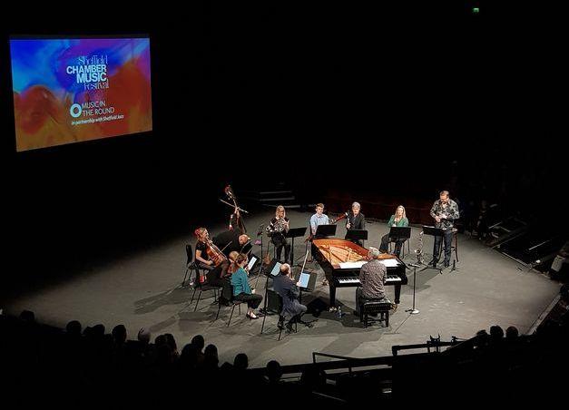 Gwilym Simcock and members of Ensemble 360 in the Crucible Theatre