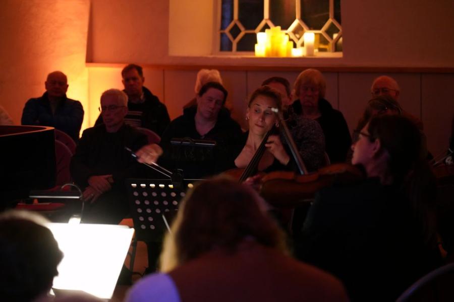Musicans of Ensemble 360 in the Sunset Concert at the Samuel Worth Chapel