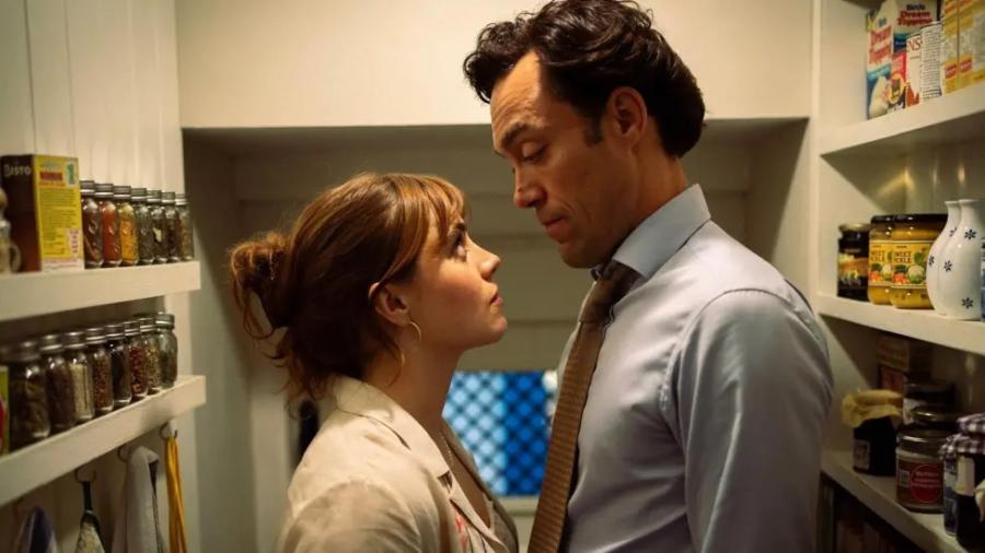 Bella Maclean as Taggie, Alex Hassell as Rupert Campbell-Black in Rivals 2