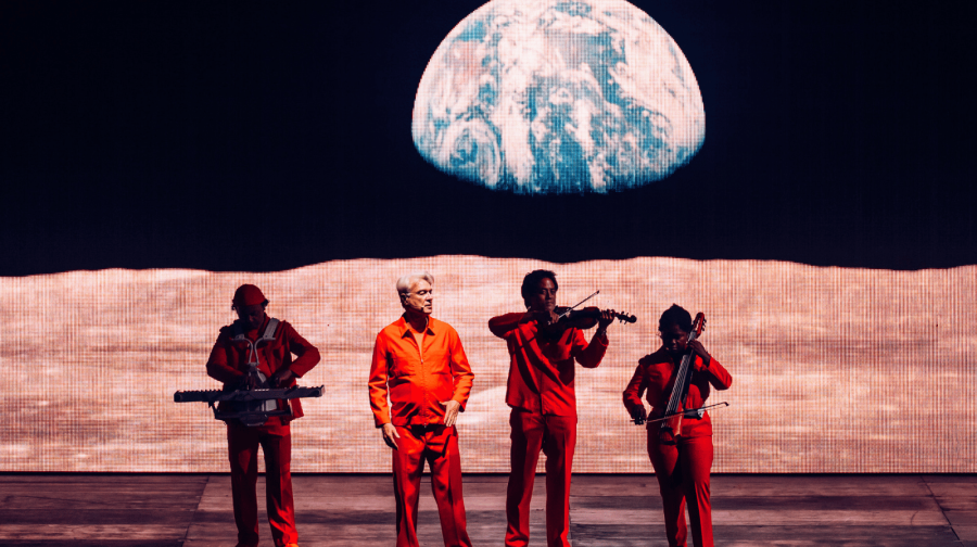 David Byrne on Friday night at Latitude