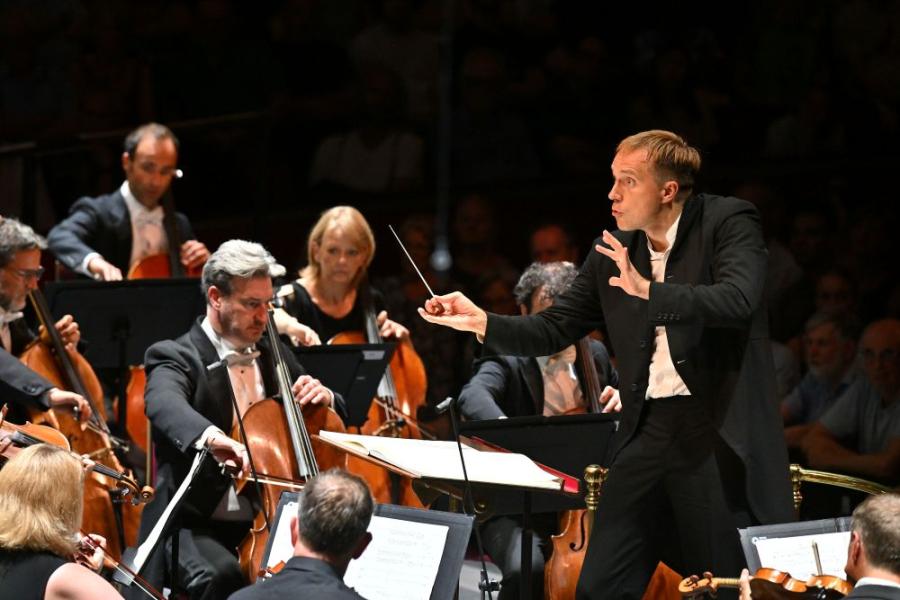Vasily Petrenko conducting the Royal Philharmonic Orchestra at the Proms
