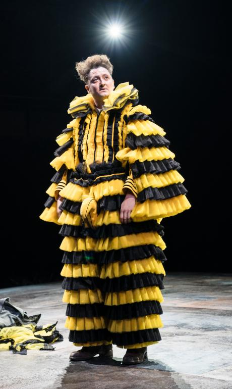 MICHAEL GRADY-HALL as Feste in the RSC Twelfth  Night